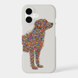 Labrador Retriever Butterfly Silhouette Art Phone