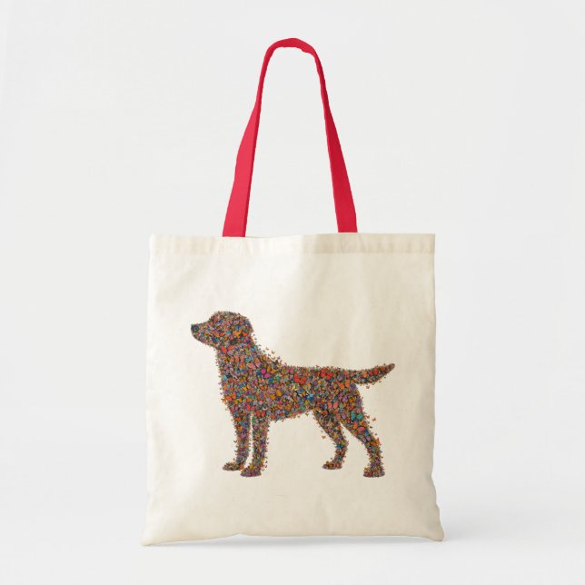 Labrador Retriever Butterfly Silhouette Dog Lover  Tote Bag (Front)