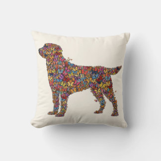 Labrador Retriever Butterfly Silhouette | Dog Mama Throw Pillow