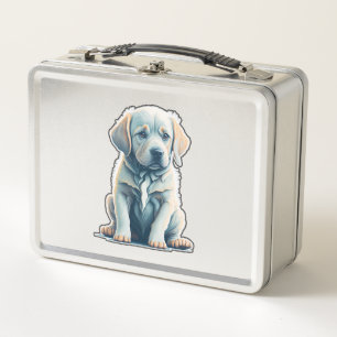 Labrador Retriever Calm Puppy Metal Lunch Box