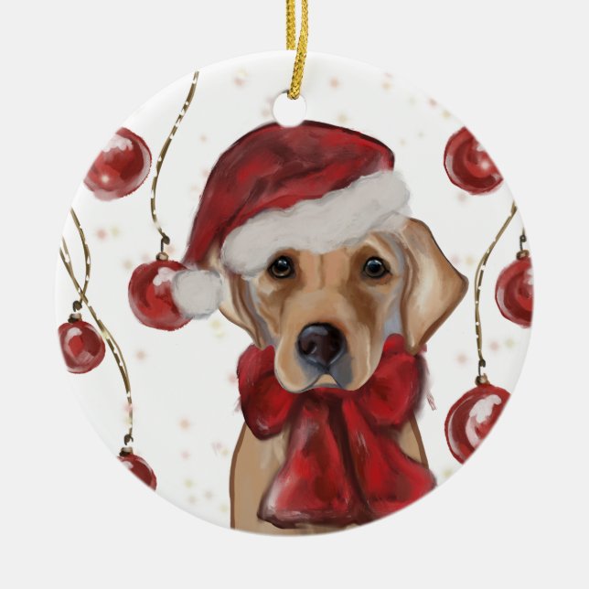 LABRADOR RETRIEVER  CERAMIC ORNAMENT (Front)