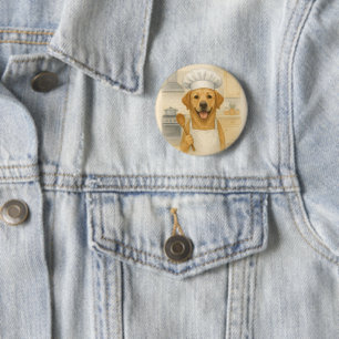 Labrador Retriever Chef Funny Home Cooking 2 Inch Round Button