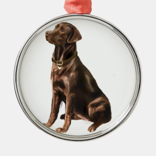 Labrador Retriever - Chocolate 1 Metal Ornament (Front)
