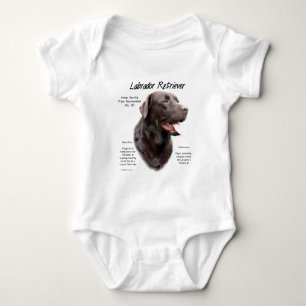 Labrador Retriever (chocolate) History Design Baby Bodysuit