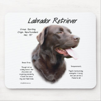 Labrador Retriever (chocolate) History Design Mouse Pad