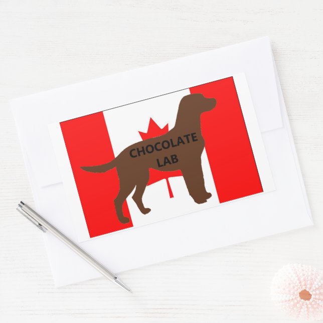labrador retriever chocolate lab sticker (Envelope)
