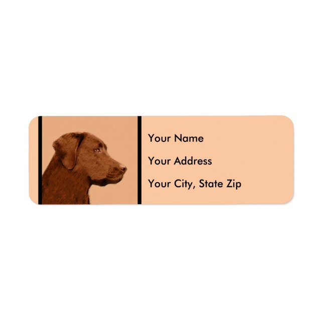 Labrador Retriever (Chocolate) Painting - Dog Art (Front)