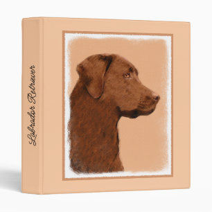 Labrador Retriever (Chocolate) Painting - Dog Art Binder