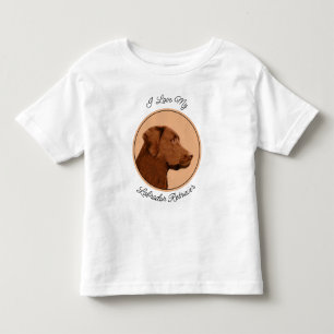 Labrador Retriever (Chocolate) Painting - Dog Art Toddler T-shirt
