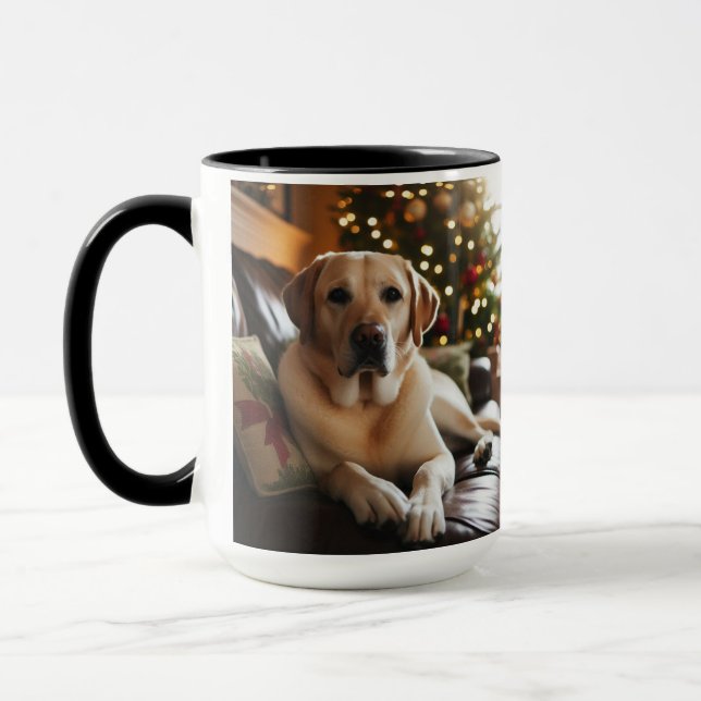 Labrador Retriever Christmas Coffee Mug Cup (Left)