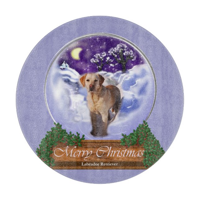 Labrador Retriever Christmas Cutting Board (Front)