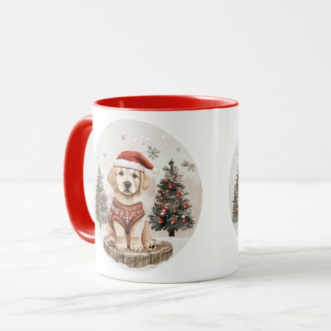 Labrador Retriever Christmas Dog Mug (Front Left)