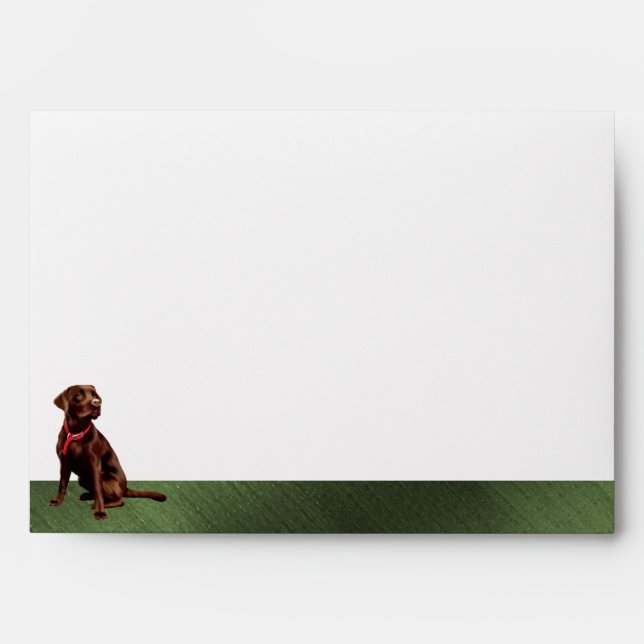 Labrador Retriever Christmas Envelope (Front)