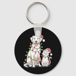 Labrador Retriever Christmas Festive Dog Cat Lover Keychain