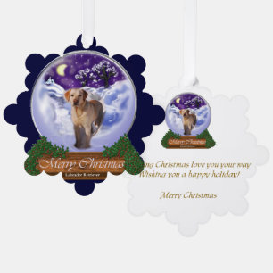 Labrador Retriever Christmas Gifts Ornament Card