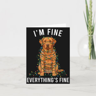 Labrador Retriever Christmas I'm Fine Everything I Card