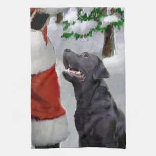 Labrador Retriever Christmas Kitchen Towel