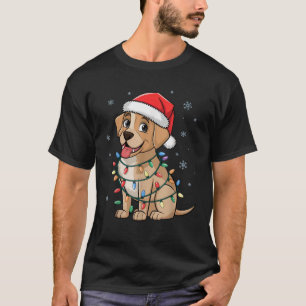 Labrador Retriever Christmas Lights Xmas Dogs Gift T-Shirt
