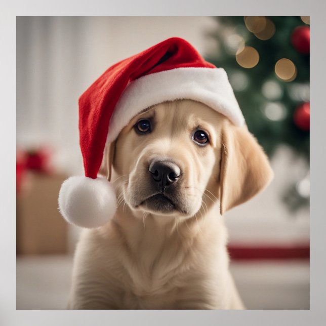 Labrador Retriever Christmas Poster (Front)