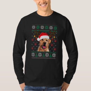 Labrador Retriever Christmas Santa Reindeer Ugly S T-Shirt