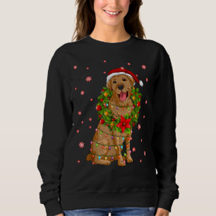 Labrador Retriever Christmas Santa Xmas Lights Dog Sweatshirt
