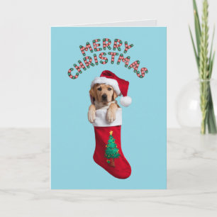 Labrador Retriever Christmas Stocking Card