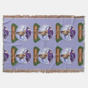 Labrador Retriever Christmas Throw Blanket