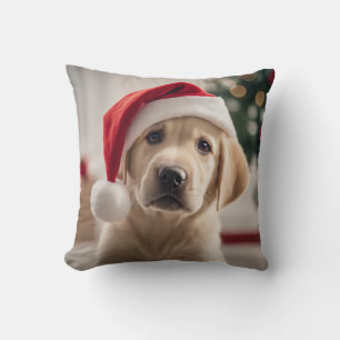 Labrador Retriever Christmas Throw Pillow