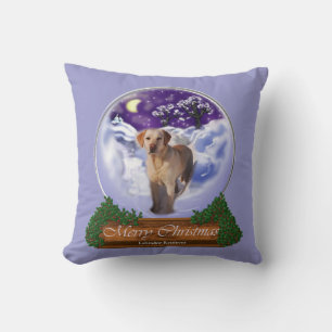 Labrador Retriever Christmas Throw Pillow