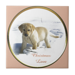 Labrador Retriever Christmas Tile