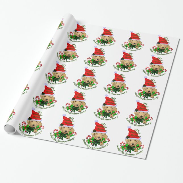 Labrador Retriever Christmas Wrapping Paper (Unrolled)