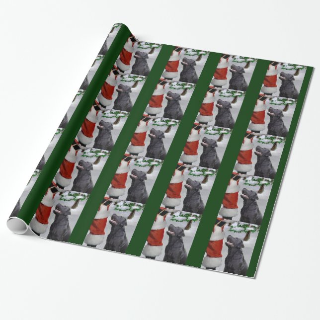 Labrador Retriever Christmas Wrapping Paper (Unrolled)