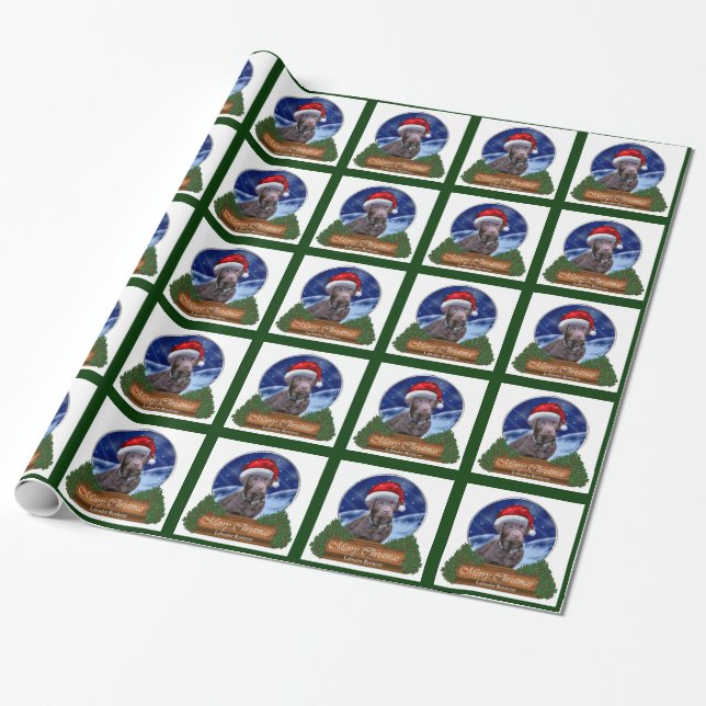 Labrador Retriever Christmas Wrapping Paper (Unrolled)