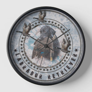 Labrador retriever clock