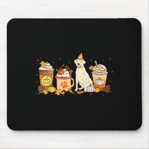 Labrador Retriever Coffee Pumpkin Spice Fall Thank Mouse Pad