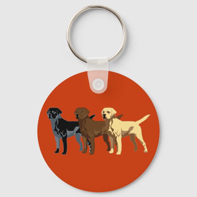 Labrador Retriever colours Keychain (Front)
