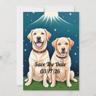 Labrador Retriever Couple Invitation