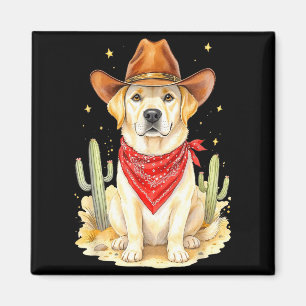 Labrador Retriever Cowboy Dog Western Llabrador Co Magnet