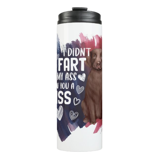 Labrador Retriever Cute Gift for Dog Dad Dog Mom Thermal Tumbler (Front)