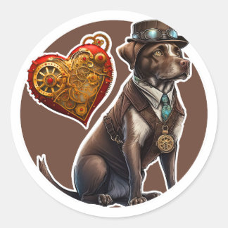 Labrador Retriever Dog 2 Classic Round Sticker