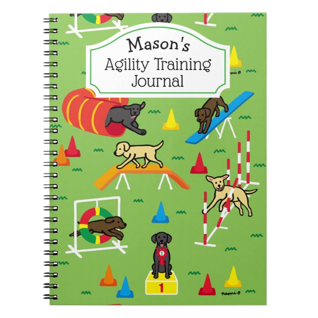 Labrador Retriever Dog Agility Training Notebook (Front)