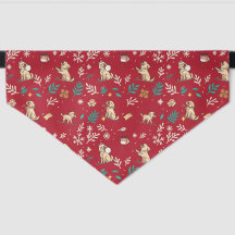 Labrador Retriever Dog Bandana Cute Christmas