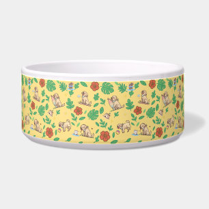 Labrador Retriever Dog Bowl with Cute Summer