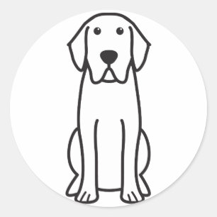 Labrador Retriever Dog Cartoon Classic Round Sticker
