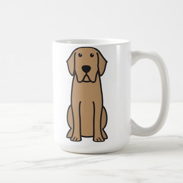 Labrador Retriever Dog Cartoon Coffee Mug (Right)