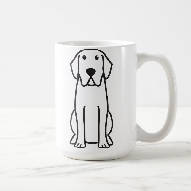 Labrador Retriever Dog Cartoon Coffee Mug (Right)