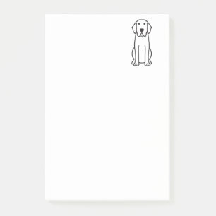 Labrador Retriever Dog Cartoon Post-it Notes