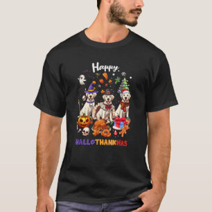 Labrador Retriever Dog Christmas Happy Hallothankm T-Shirt