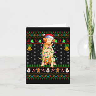 Labrador Retriever Dog Christmas Lights Ugly Sweat Card