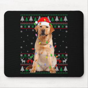Labrador Retriever Dog Christmas Ugly Sweater Ligh Mouse Pad